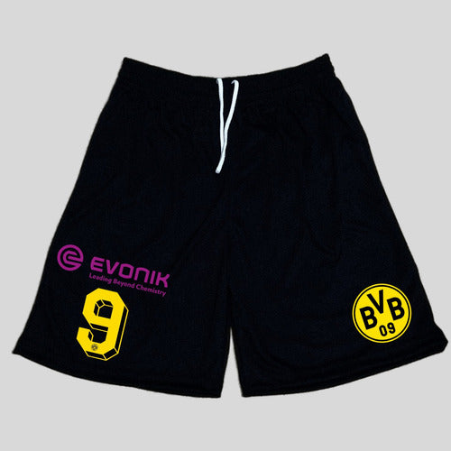 Borussia Dortmund Polyester Shorts with Number - European Team Design 1