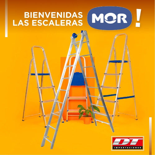 Mor Escaleras Aluminio 6 Escalones Reforzada 96 X 46 X 130 Cm 1