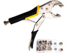 BISUOSHI Heavy-Duty Snap Fastener Pliers - Adjustable Setter, 2 Interchangeable Dies 0