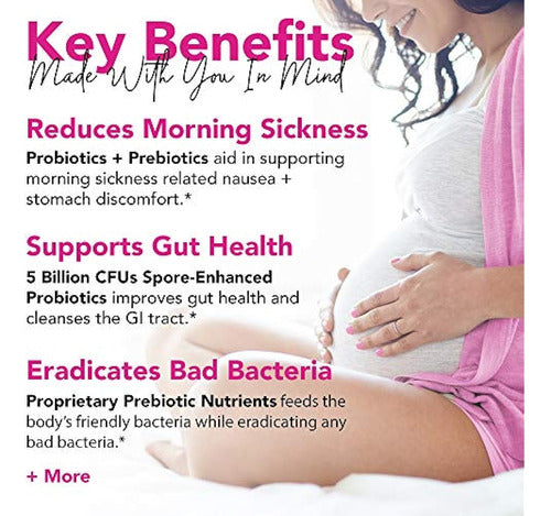 Pink Stork Pro: Probiotic for Pregnancy - Morning Sickness Relief 1