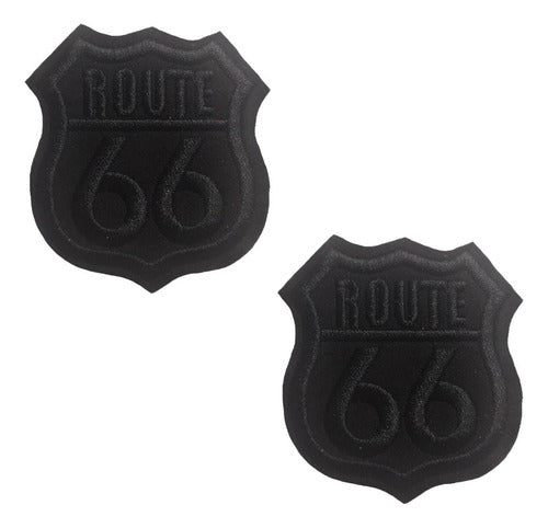 Parche Termoadhesivo Route 66 Total Black 1