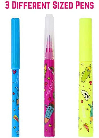 GirlZone Arts and Crafts Scented Marker and Pencil Case Set for Girls 4