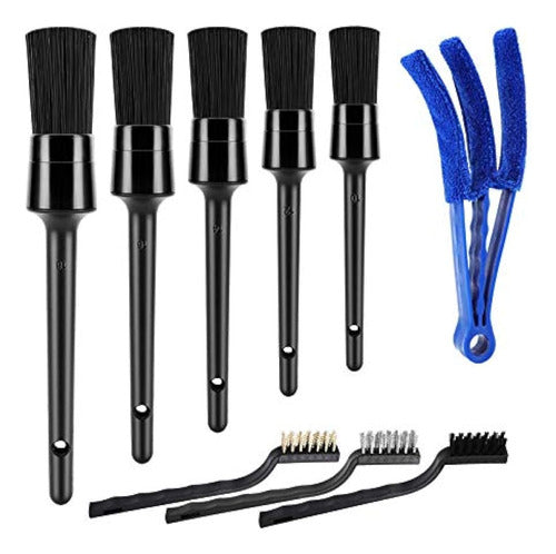 Hmpll 9-Piece Car Detailing Brush Set 0