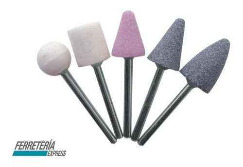 Power Small Mounted Grinding Stones for Drill - Set of 5 2