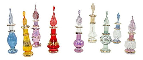 CraftsofEgypt Genie Miniature Perfume Bottles in Blown Glass - Set of 10 1