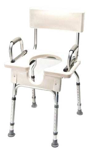 Massuar Shower Chair Toilet Elevation with Backrest 1