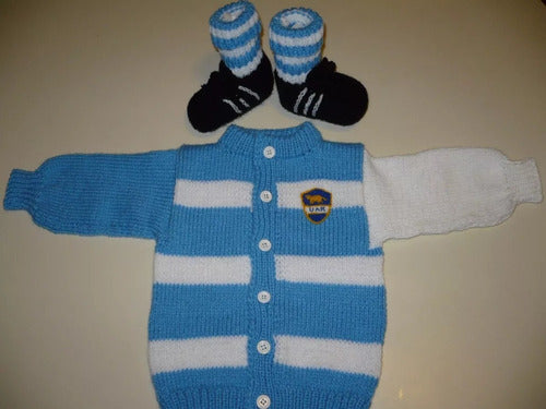 Paratubebe First Rugby Sweater and Booties Set for Your Baby 0