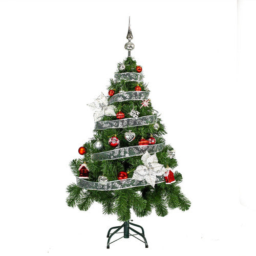 Luxury Christmas Tree Tronador 1.20m Red Silver Cybermonday 0