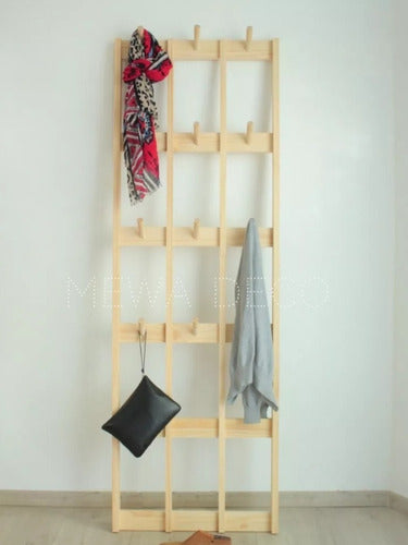 Modern and Affordable Pine Coat Rack 180x60 by Ohventas 2