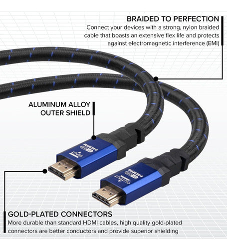 Cable Hdmi 2.0 4k De 1 Pie [paquete De 3] De Ritzgear. Cable 4