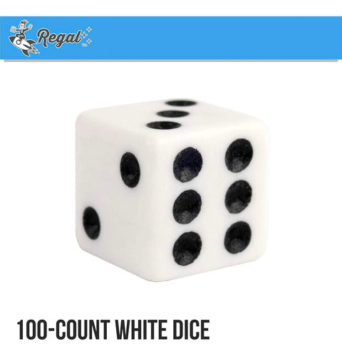 Conjunto De Dados Blancos De 254 Cm, 100 Piezas Para Juego 1