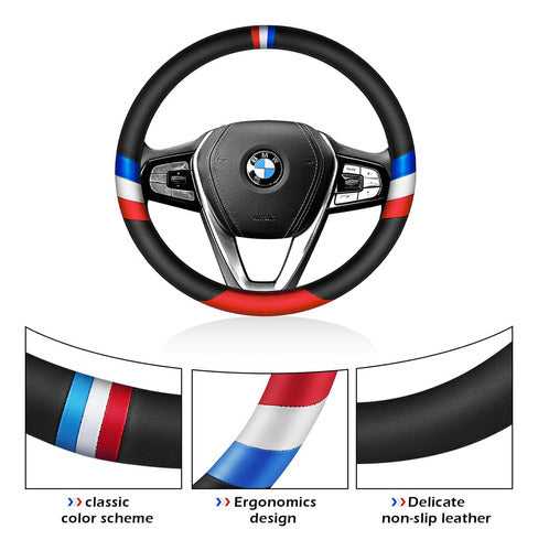 Gohi Yanda Anti-Slip Leather Sports Steering Wheel Cover 1