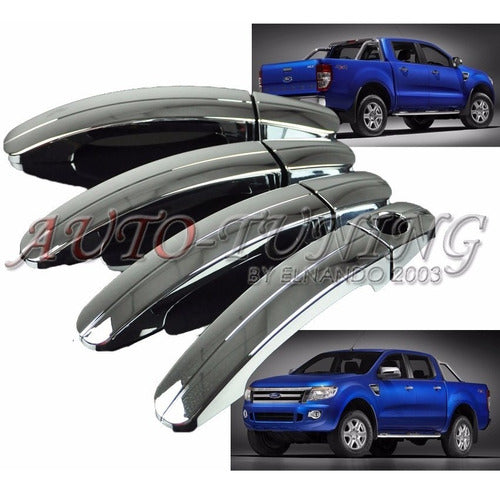 Chrome Door Handle Covers for Ford Ranger 2012-2019 - Free Shipping 2