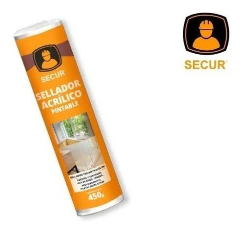 Secur Paintable Acrylic Sealant 450g White X 12 Units 0