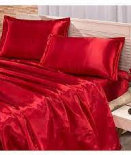 Casa Mi Satin Sheet Set 4 Pieces Various Colors 2