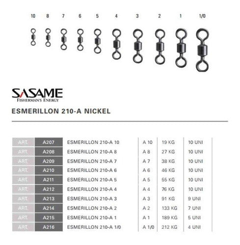 Sasame Swivel 210-A N°3 Resist. 91 Kg 3