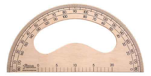 Unfinished Wooden Protractor 0
