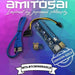 AMITOSAI MTS-BTCMINERGOLD PCIe Riser 16x to 1x USB 3.0 60cm Cable Rig Minep1 2