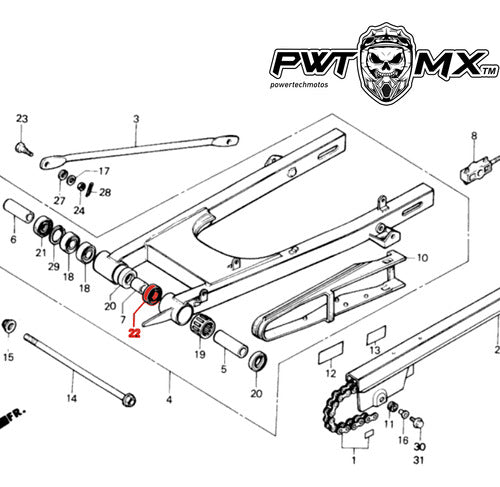 Honda Reten Interior Horquillon H CRF 250 04-17 CRF 450 02-16 3