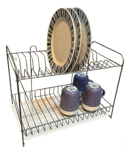 Arríale 2-Tier Dish Rack with Capacity for 16 Plates 3