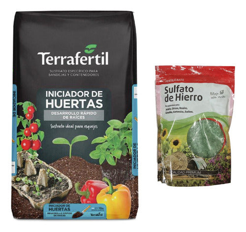 Huertas Sustrato Iniciador Huertas 10lts Sulfato De Hierro Lj 500gr 0