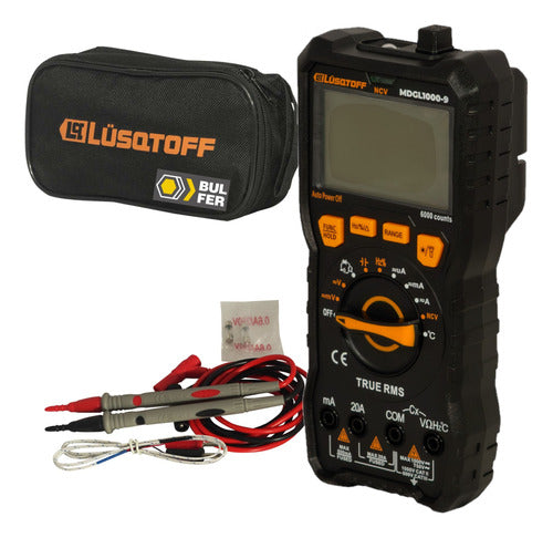 Tester Multímetro Digital 1000v True Rms Estuche Temperatura 0