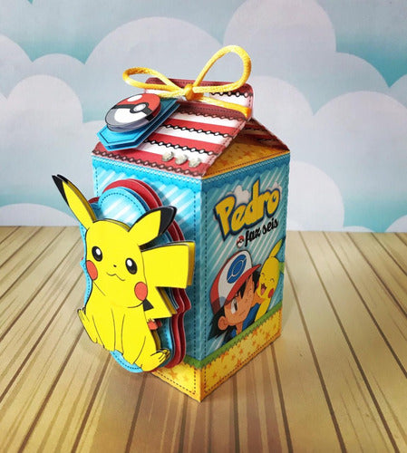 10 Caixas Milk Personalizadas Pokemon 3d Luxo 2