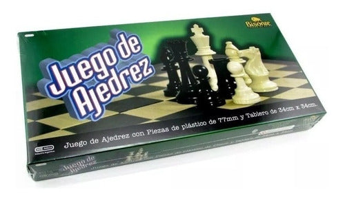 Bisonte Juego Ajedrez Piezas Plastico Casa Valente 0