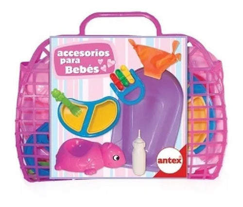 Antex Juego De Accesorios De Bebe En Canasta 1