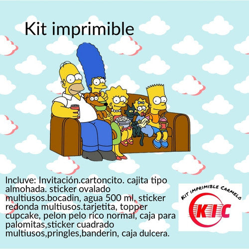 Kit Imprimible Candy Bar Los Simpsons Editable 1