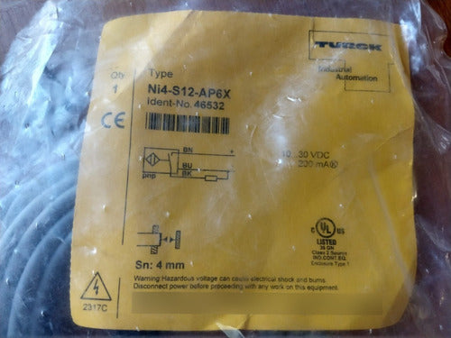 Sensor Inductivo Turck Ni4-s12-ap6x 2