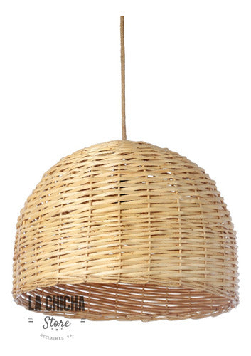 Wicker Pendant 40x30 Natural or Toasted with Jute Cable 0