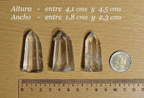 Natural Quartz Crystal Points with Flat Base - Tameana - Height 4.5 Cms 3