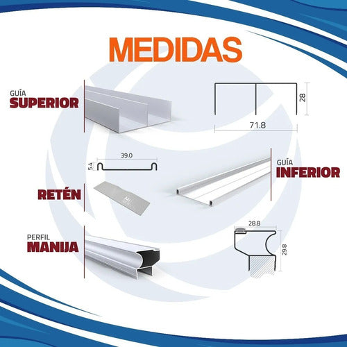 Grupo Euro Kit Frente Placard Top C/ Freno 3 Mt 3 Pt Cima 1