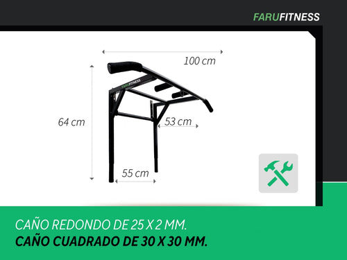 Faru Fitness Promo Navidad Barra Paralelas Fondos Desmontable Crossfit 1