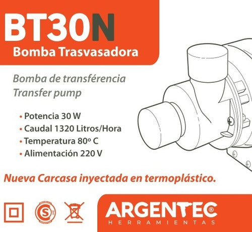 Argentec BT30N Beer Craft Pump Transferrer New Model 4