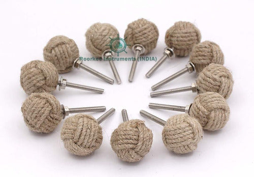 Nautical Knotty Door Knobs - 12 Jute Rope Drawer Pulls 0