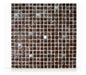 Malla 30x30 Mosaico Crac Chocolate Vidrio Piu 0