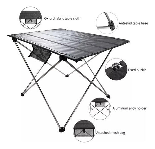 Sergmar Folding Aluminum Picnic Breakfast Table 56 X 42cm 1