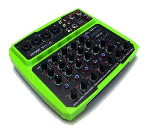 Novik Neo Consola Mixer Nvk-I08bt 8 Channels Bluetooth USB Green 1