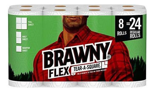 Brawny Triple Layer Paper Towels, 8 Triple Roll = 24 Regular Rolls 0