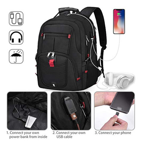 Nubily Waterproof 17 Inch Laptop Backpack 2