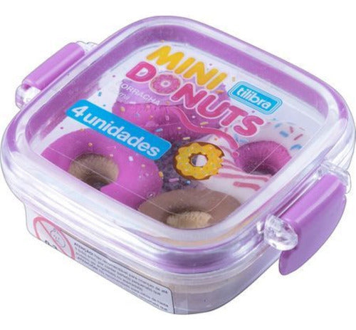 Borracha Marmitinha Mini Donuts Pote C/04 Unid. Tilibra 0