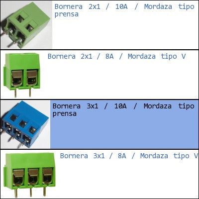 Pack of 8 Bornera 3x1 10amp Terminal Connector Screw Clamp Type p 1