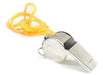 La Ardilla Camping Silver Metal Whistle with Yellow Lanyard 0