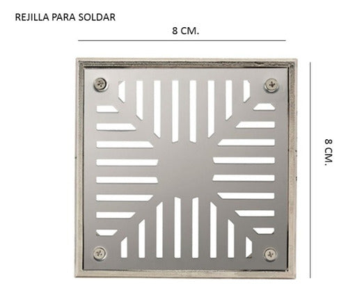 Casal Reja Para Piso 8x8 Rejilla Acero Inoxidable Con Marco Soldar 1