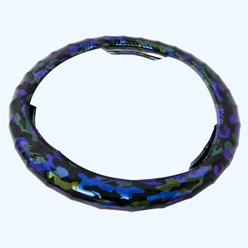 Innovauto Camo Steering Wheel Cover in Green and Blue with Non-Slip Grip 0