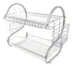 Oryx Double Tier Chrome Dish Drainer with Tray 1