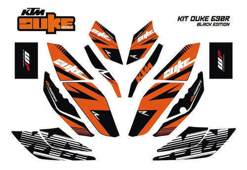 Ktm Duke 200 / 390 Kit Calcos Vinilo Ahora Laminados 4