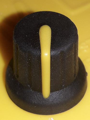 Rubber Half-Moon Potentiometer Knob Set of 4 - Yellow 1